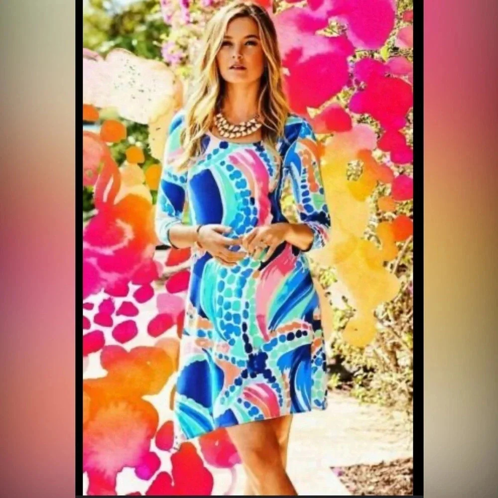 . Lilly Pulitzer Ariana Ocean Jewels Swing Dress xxs
